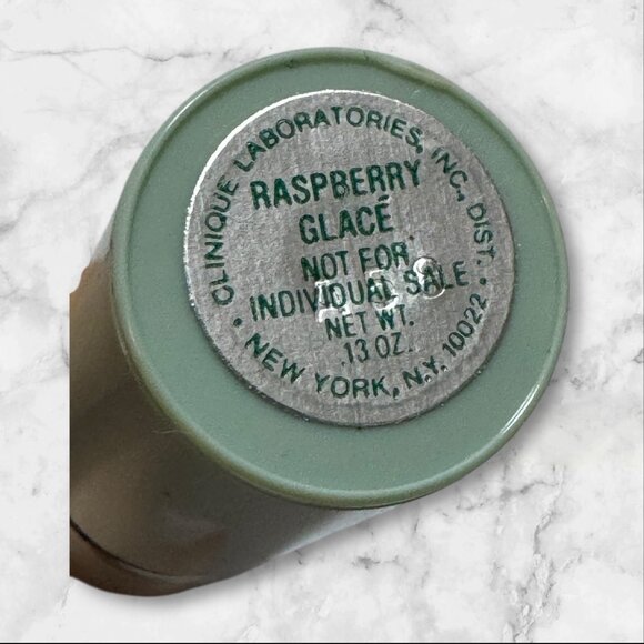 Clinique Raspberry Glace Lipstick Full Size New Size Green Tube - Picture 2 of 2